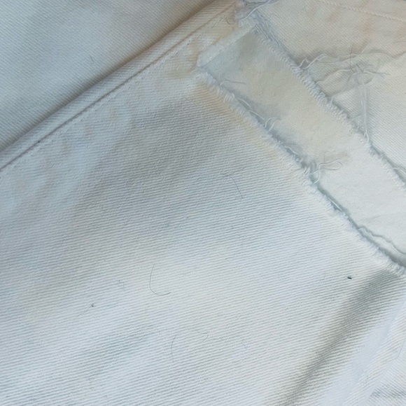 Moussy Vintage MV Buffalo Skinny White Mid Rise Fray Step Cut Hem Jean Size 30 - Picture 16 of 16